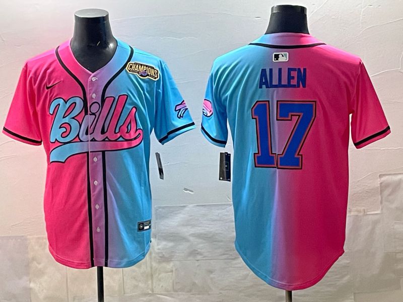 Men Buffalo Bills #17 Allen Blue pink Nike Limited 2025 NFL Jersey style 006->buffalo bills->NFL Jersey